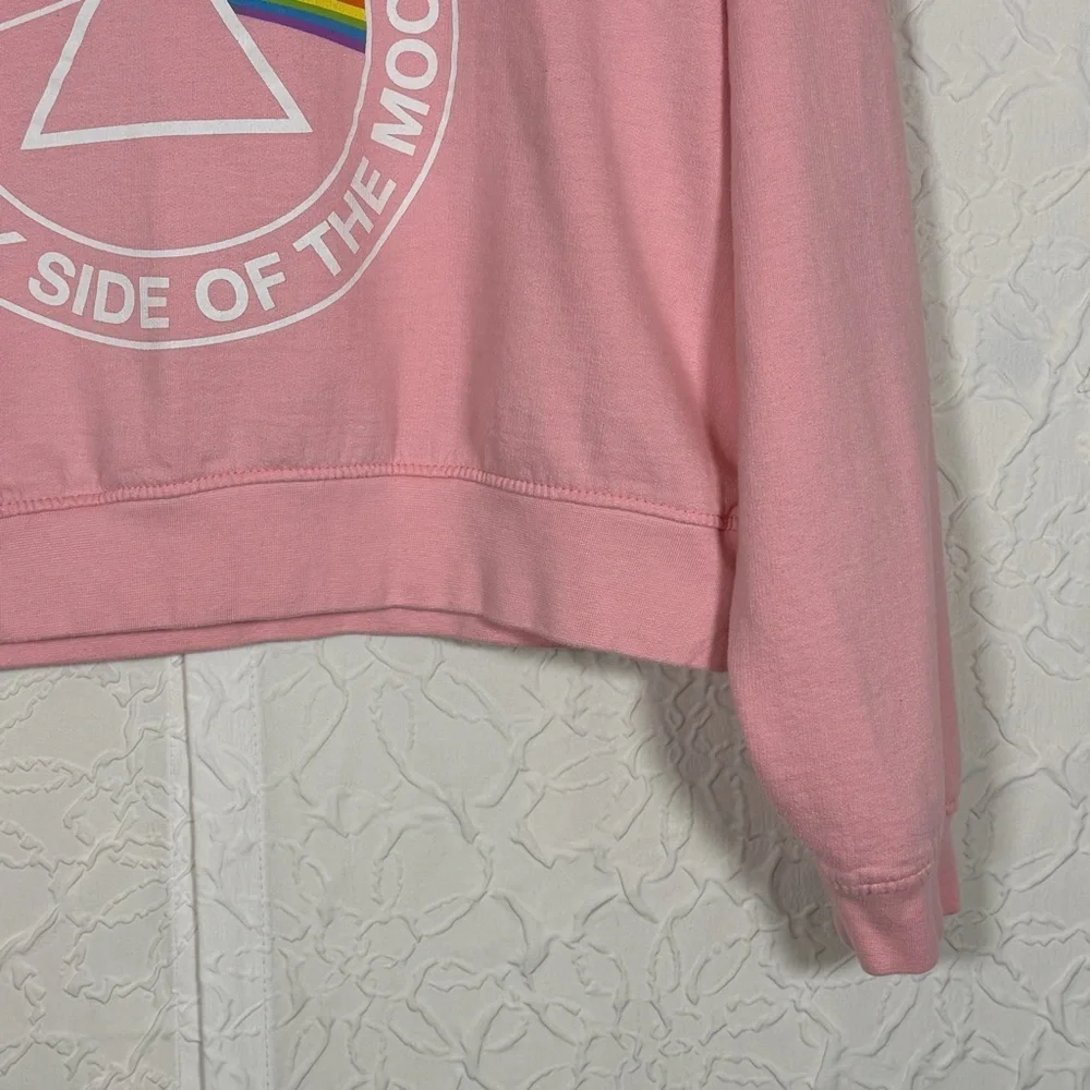 Pink Floyd Crew Neck Crop Sweatshirt Pink Sz L
